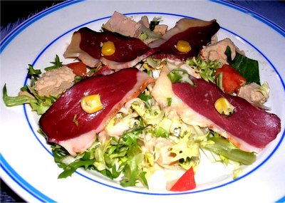 Salade au Magret et au Foie Gras de Canard